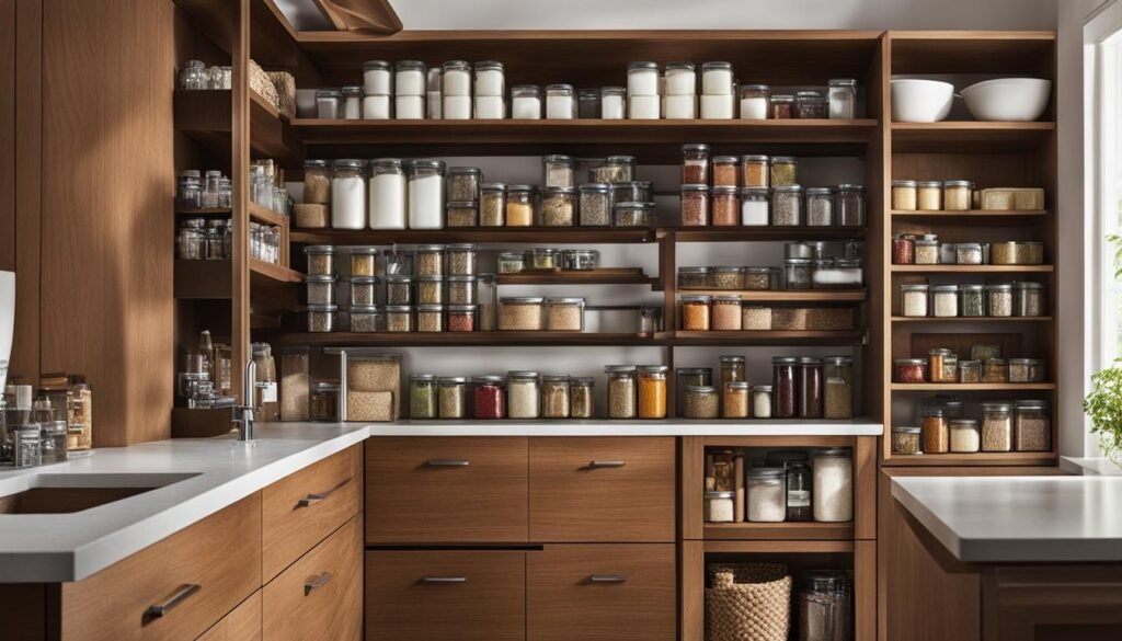 efficient kitchen and bathroom organization