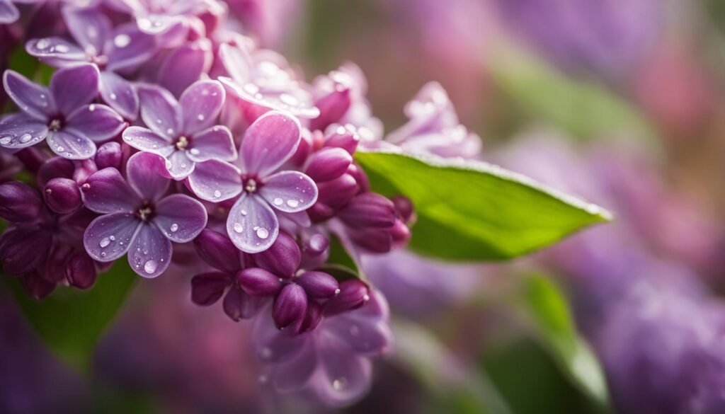 blooming lilacs